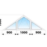 Остекление балконов в Москве с отделкой. Трехстворчатое треугольное пластиковое окно 2800x1000 Г-О-Г